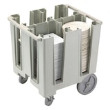 thumbnail of Cambro - Chariot à assiettes gris moucheté avec 4 colonnes Fixes - 45-60 assiettes par colonne - DCS1125480