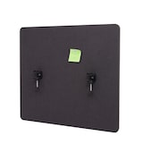 thumbnail of Akustik-Tischtrennwand HWC-G75, Büro-Sichtschutz Schreibtisch Pinnwand, doppelwandig Stoff/Textil ~ 60x65cm braun-grau