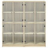 thumbnail of vidaXL Bücherschrank mit Türen Sonoma-Eiche 136x37x142cm Holzwerkstoff