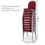 thumbnail of Stapelstuhl 20er Set - Bankettstuhl stabil bis 150 kg in Rot, Raburg David
