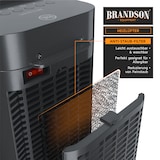 thumbnail of Brandson Heizlüfter energiesparend, Keramikheizgerät 2000W, Fernbedienung, 2 Leistungsstufen, Überhitzungsschutz, Automatische Abschaltung