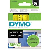 thumbnail of DYMO D1 - etiquetas estándar - negro sobre amarillo - 24mm x 7m