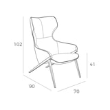 thumbnail of Angel Cerdá  Sessel gepolsterter grauer Stoff  5009C