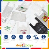 thumbnail of DayBays 1000 Stk. Hemdchentragetaschen 30+18x55 cm HDPE weiß geblockt, reissfest