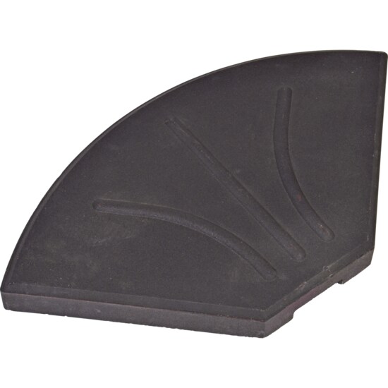 Freepole zwart betonplaat, 47x47x5,5 cm, vierkant met afgeronde hoeken