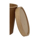 thumbnail of Deckel Double Disk für Pappbehälter Kraft 225 + 350 ml - Typ: Deckel  25 Stück