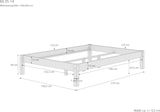 thumbnail of Weißes Bettgestell Kiefer Doppelbett 140x200 Massivholzbett ohne Zubehör 60.35-14 W oR