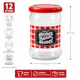 thumbnail of 6 Confituurpotten 315 ml – Jampotten met Rode Deksel – Glazen Inmaakpotten – Voor Jam, Honing & Kruiden – 6,7 x 6,7 x 11,7 cm