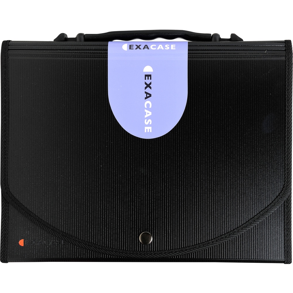 EXACOMPTA Trieur valisette Noir en PP EXACASE 13 compartiments.Dos extensible,onglets personnalisables
