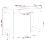 thumbnail of vidaXL Schreibtisch Räuchereiche 100x45x75 cm Holzwerkstoff