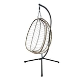 thumbnail of SVITA SHELLY hangstoel met frame loungestoel hangzit hangstoel opklapbare hangmand hangende schommel buitenstoel naturel