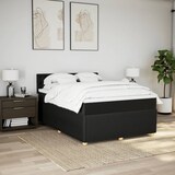 thumbnail of vidaXL Boxspringbett mit Matratze Schwarz 140x200 cm Stoff