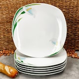 thumbnail of 6x White Calla Speiseteller Porzellan 6 Pers Platte groß floral Essteller Blume