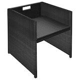 thumbnail of vidaXL 9-delige tuinset met kussens poly rotan zwart