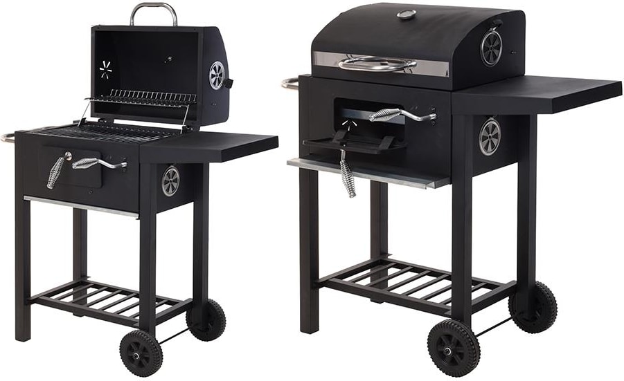 Barbacoa de Carbón con Tapa 48,5x36x96cm