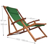 thumbnail of CASARIA® Sonnenliege aus Akazienholz grün 3-fach verstellbar