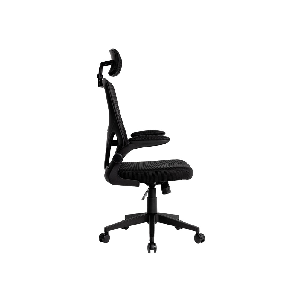 Cadeira Ergonomica Q-Connect Palermo Malha Base Nylon Alt Max 1300 Mm Larg 610 Mm Prof 600 Mm Rodas Premium Cor Preto