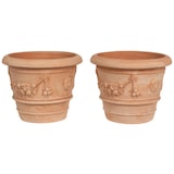 thumbnail of Set 2 Vaso Cesta Cestina Terracotta 100% Made in Italy interamente Lavorata a Mano Vaso da Fiori L30XPR30XH25 CM diametro 30 cm altezza 25 cm Fatto a