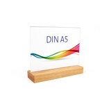 thumbnail of Tischaufsteller »Eiche« DIN A5 quer, Holz+Acrylglas