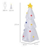 thumbnail of HOMCOM Árbol de Navidad Inflable 122 cm de Altura con Luces LED e Inflador Decoración Navideña para Interiores Exteriores 60x51x122 cm Blanco