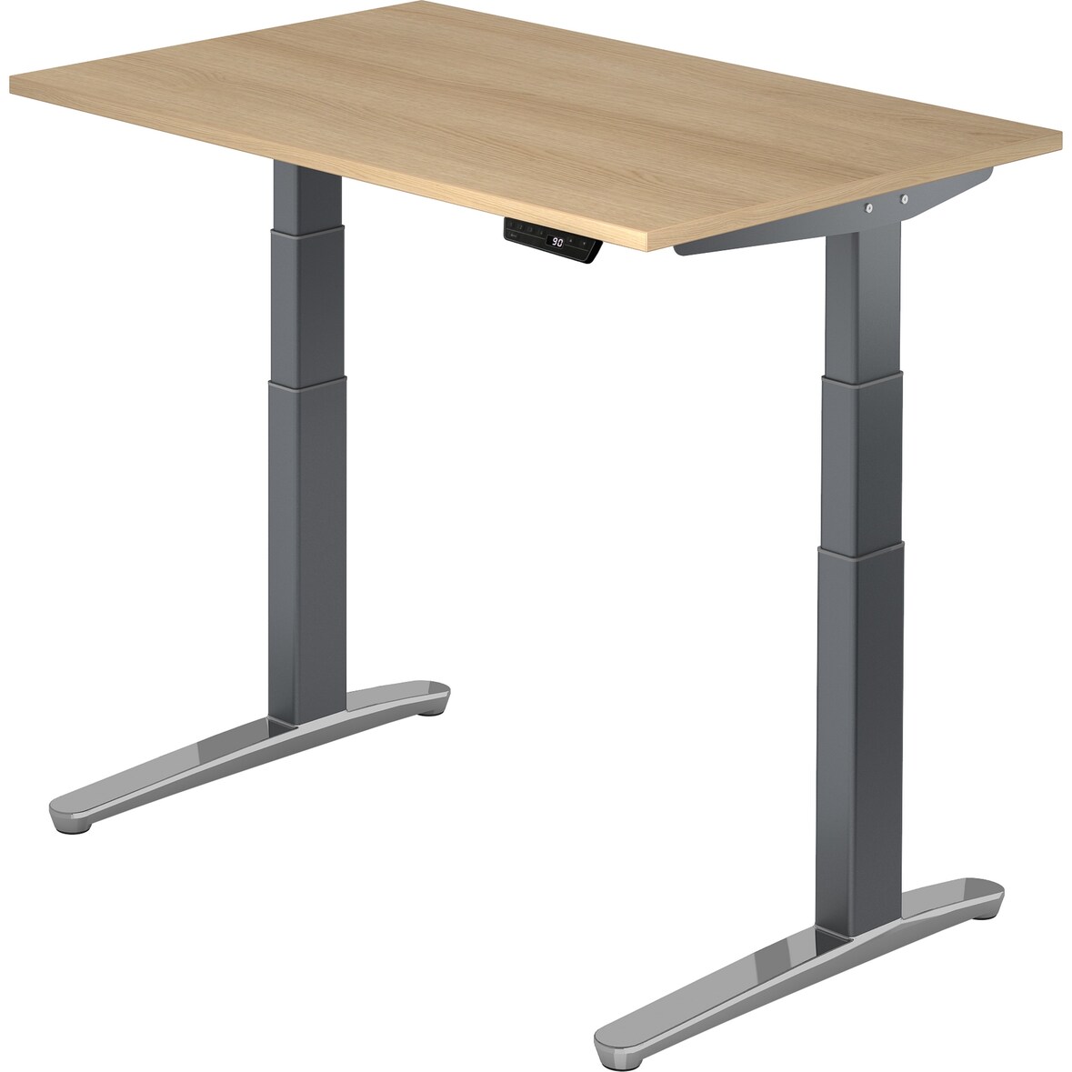 bümö elektrisch höhenverstellbarer Schreibtisch 120x80 cm mit Memory-Steuerung - Design Schreibtisch höhenverstellbar elektrisch, elektrischer