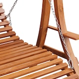thumbnail of Merax Hollywoodschaukel aus Lärchenholz, Gartenschaukel & Hammocks, Sonnendach & Seitenablage, Natur