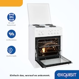 thumbnail of Exquisit EH 10.6-4 Elektro-Standherd |Ober-/Unterhitze | Grill | Backofen-Volumen: 65 l | EEK:  A | Weiß