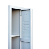 thumbnail of Spind Stahl Kleiderschrank Garderobenschrank 2 Abteile 1800 x 600 x 500 mm lichtgrau X-510120