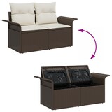 thumbnail of vidaXL 9-teiliges Garten-Sofa-Set mit Kissen in Braun aus Poly Rattan