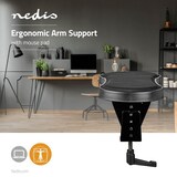 thumbnail of Repose-bras Ergonomique Mobilité Intégrale Bureau Avec Tapis De Souris Noir Télétravail Usage Non Intensif Nedis