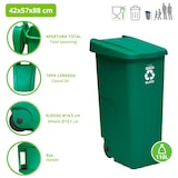 thumbnail of WellHome - Cubo de Basura 110L con Ruedas, Ideal para Reciclaje de Vidrio