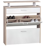 thumbnail of Schuhkipper mit Schublade - Sonoma Eiche, 4 Fächer, Großzügige Ablagefläche, Formschöne Griffe, `Mdf` Holz. 80x24x95 cm | Kadima Design