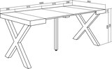 thumbnail of Ausziehbarer Konsolentisch, 180x90x73cm, Für 8 Personen, Holzbeine, Moderner Stil, Schwarz und Weiß _ 237_7