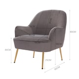 thumbnail of Home Nature Wohnkonzept Sessel Grau Wohnzimmer Loungesessel Relaxsessel Einzelsessel Gepolsterte Lounge-Sofas Accent Chair