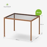 thumbnail of LuminaHaven Pergola 3x4 verzinkter, holzfarbener Stahl Schwarz