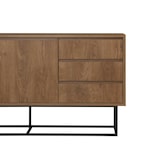 thumbnail of Dmora Konsolentisch Dicesar, Ausziehbarer Mehrzwecktisch, Eingangskonsole, Regal mit Erweiterungen, 140x36h72 cm, Walnuss und Schwarz
