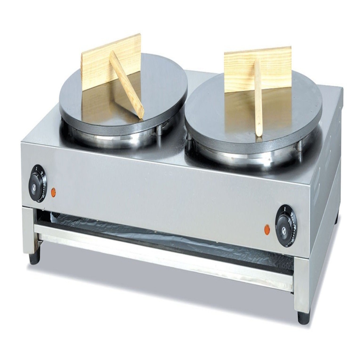 Ristoattrezzature Doppelte elektrische Crêpes-Maker-Platte – Edelstahl – Abmessungen 860 x 485 x 240 mm
