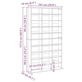thumbnail of vidaXL CD Kast met plank Oud hout 101 x 23 x 177,5 cm Bewerkt hout