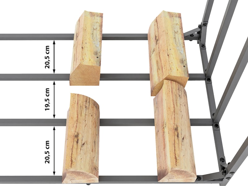 Brennholzregal Außen Tikimilor Kaminholzregal 1,2m | Verstellbarer Holzständer | Für Innen & Außen Metall Holzregal Outdoor