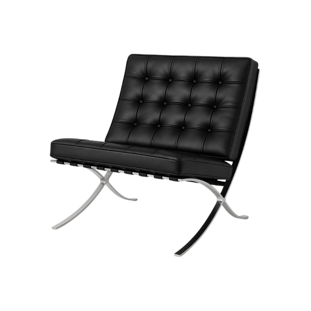 Barcelona Chair - Zwart - Leer - Fauteuil - Stoel
