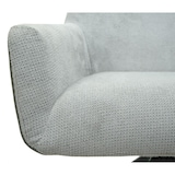 thumbnail of 2er-Set Esszimmerstuhl HWC-L91, Küchenstuhl Armlehne drehbar Auto-Position Stoff MVG ~ hellgrau Kunstleder dunkelgrau