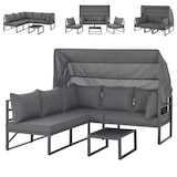 thumbnail of SVITA MAUI Gartenmöbel-Lounge-Set mit Dach Outdoor-Sofa Strandkorb-Sonneninsel Stahl Grau
