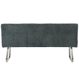 thumbnail of Sitzbank | HxBxT 93x180x58cm | Sitzhöhe 51cm | Lehne Stoff/Textil Chenille Edelstahl gebürstet 180cm | Blau-Grün | Esszimmerbank Bank Polsterbank