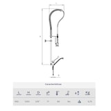 thumbnail of Grifo ducha sobremesa dos aguas monomando codo. Modelo 463062