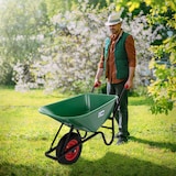 thumbnail of ECD Germany Schubkarre 100L Grün, PP-Mulde, 150kg Tragkraft, Luftreifen Metallfelge, Gartenschubkarre & Bauschubkarre stabil