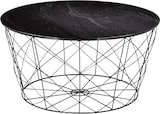 thumbnail of SalesFever Couchtisch mit Metallkorb Ø 80 cm | Glasplatte foliert in Marmor-Optik | Gestell Metall | B 80 x T 80 x H 45 cm | schwarz