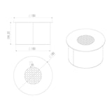 thumbnail of Bruciatore tondo per camino a bioetanolo biocamino inox 2 lt d.20 cm
