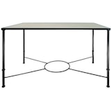 thumbnail of Mesa forja Alcolea, 120X70 Regulable Altura. Ideal Ropa Camilla. Mesa Comedor en Negro para brasero con tabla y cristal de 6mm