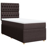 thumbnail of vidaXL Boxspringbett mit Matratze Dunkelbraun 80x200 cm Stoff