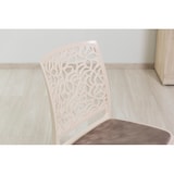 thumbnail of Lot de 6 chaises en polypropylène avec coussin, empilables, design moderne pour cuisine, salle à manger, bar ou restaurant – Anna – Crème/Taupe